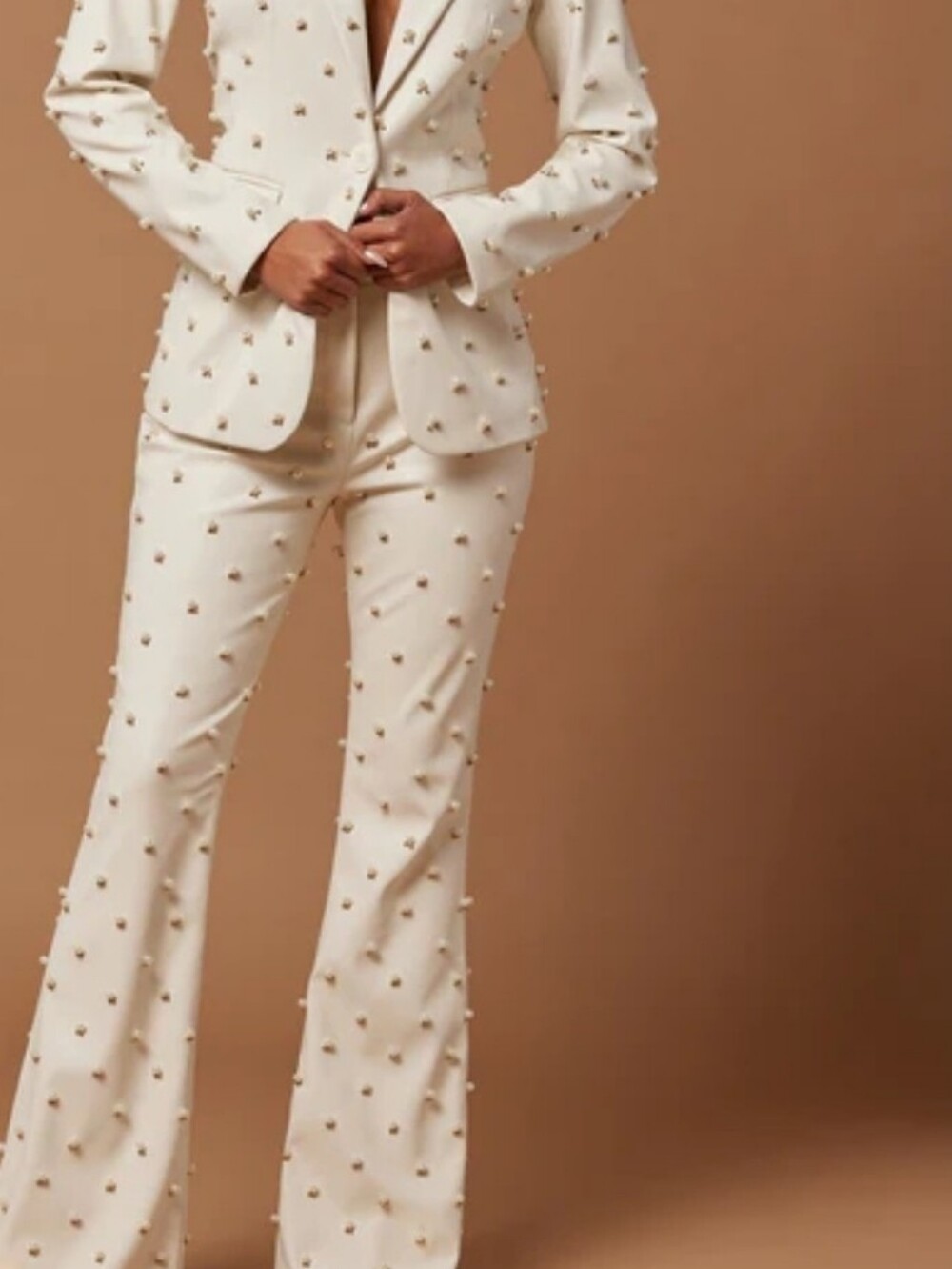Fashion Nova Claire Embellished Faux Leather Pant